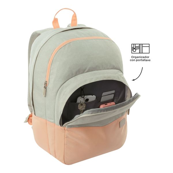 Mochila Universitario Porta PC 16 pulgadas Toluca 2.0 Beige/Durazno