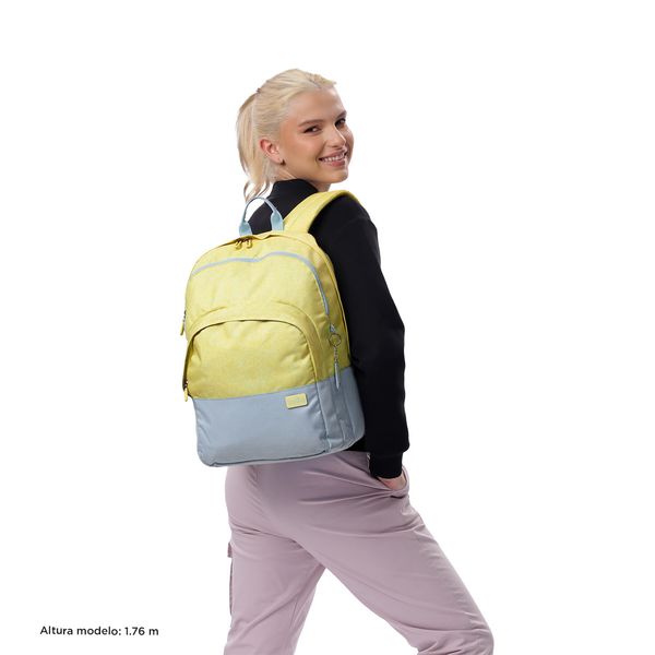 Mochila Universitario Porta PC 16 pulgadas Toluca 2.0 Amarillo/Azul Mujer