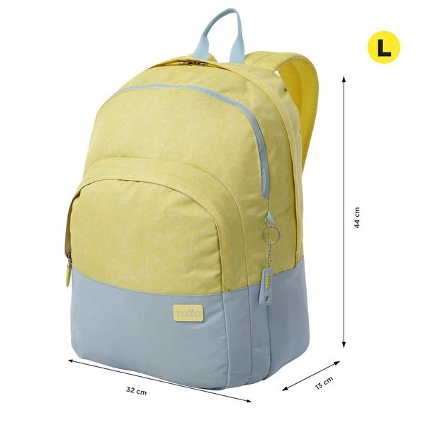 Mochila Universitario Porta PC 16 pulgadas Toluca 2.0 Amarillo/Azul Mujer