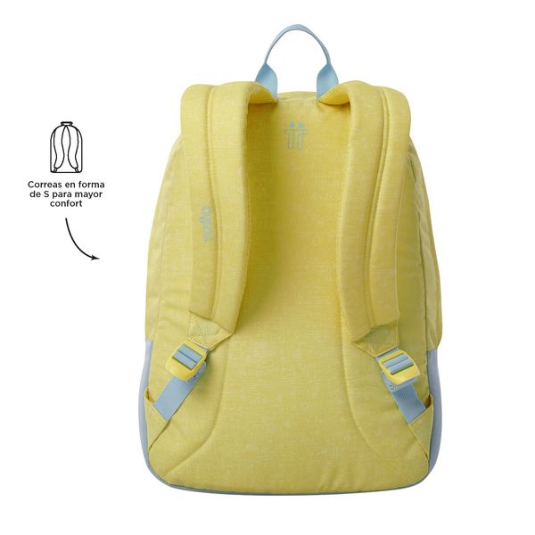 Mochila Universitario Porta PC 16 pulgadas Toluca 2.0 Amarillo/Azul Mujer