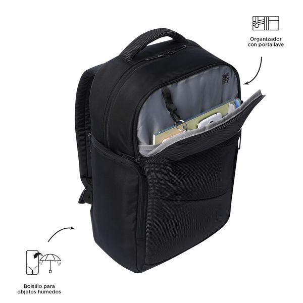 Mochila Ejecutivo Porta PC 16 pulgadas Slant Negro Hombre
