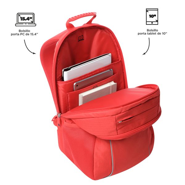 Mochila Universitario Porta PC 15.4 pulgadas Cambri 2.0 Rojo Hombre