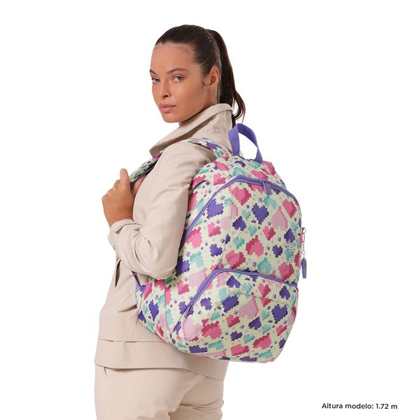 Mochila Universitario Ometto Blanco Mujer