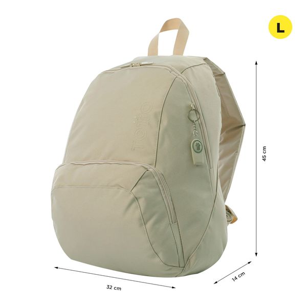 Mochila Universitario Ometto Beige Unisex