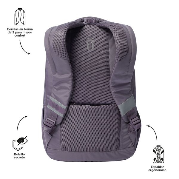 Mochila Universitario Porta PC 15.4 pulgadas Indo Morado Mujer