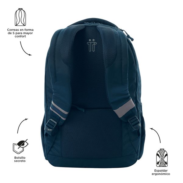 Mochila Universitario Porta PC 15.4 pulgadas Indo Azul Unisex