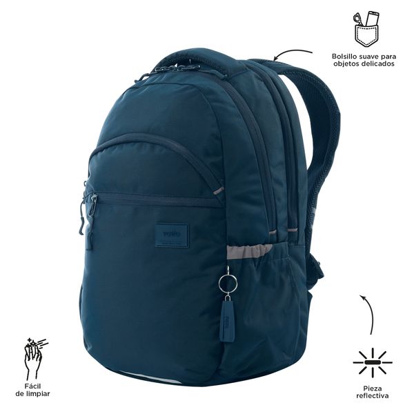 Mochila Universitario Porta PC 15.4 pulgadas Indo Azul Unisex