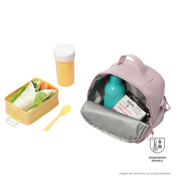 Combo Juvenil X 3 + Lonchera + Lapicera Yuno Mochila 14 pulgadas Rosado Mujer