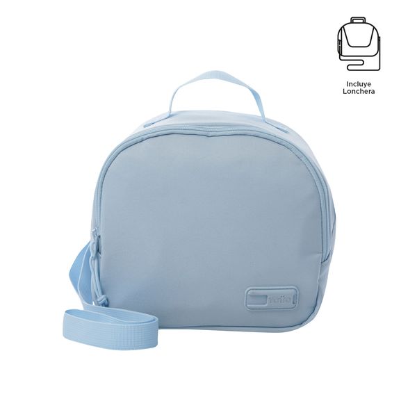 Combo Juvenil X 3 + Lonchera + Lapicera Yuno Mochila 14 pulgadas Azul Mujer
