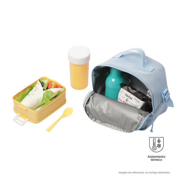 Combo Juvenil X 3 + Lonchera + Lapicera Yuno Mochila 14 pulgadas Azul Mujer