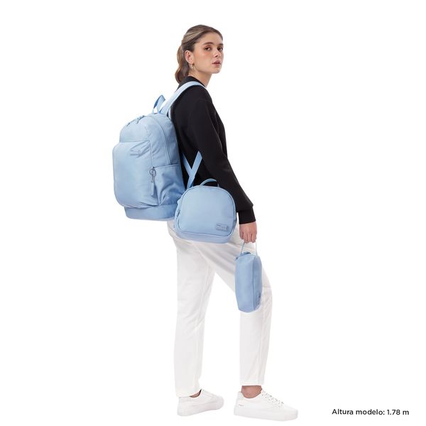 Combo Juvenil X 3 + Lonchera + Lapicera Yuno Mochila 14 pulgadas Azul Mujer