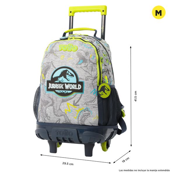 Mochila con ruedas Nino Jurassic World Mediano Gris