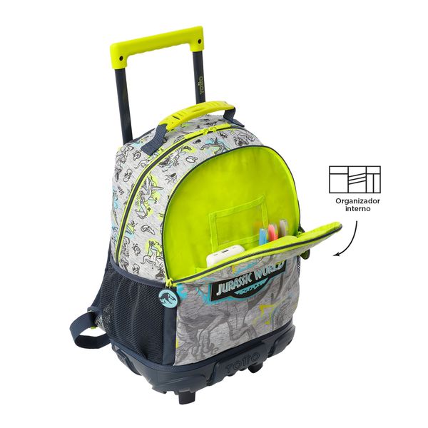 Mochila con ruedas Nino Jurassic World Mediano Gris