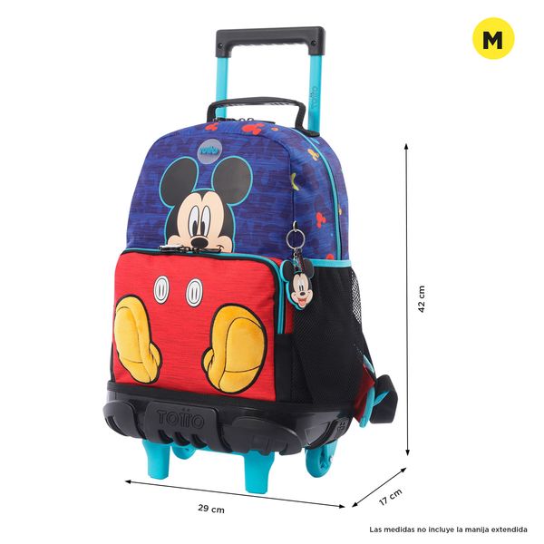 Mochila con ruedas Nino Mickey Mediano Azul