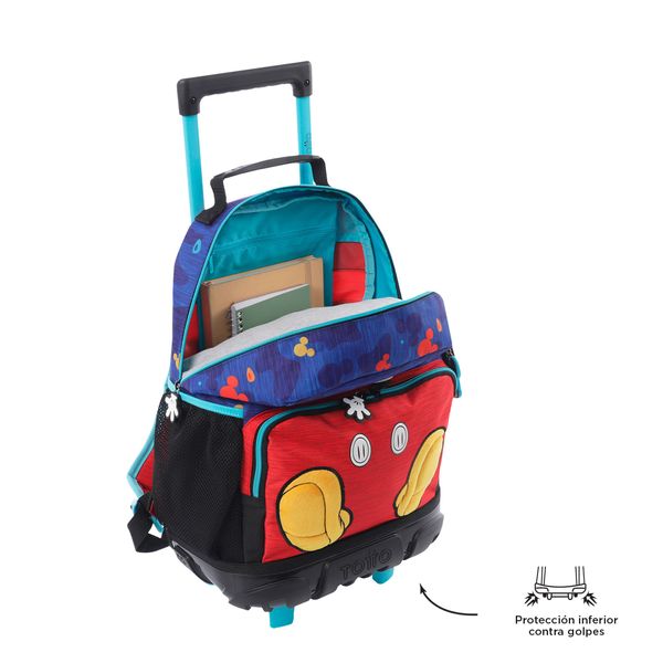 Mochila con ruedas Nino Mickey Mediano Azul