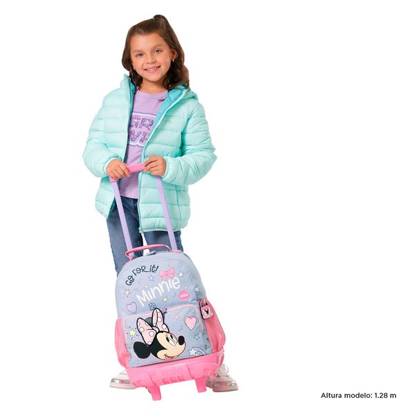 Mochila con ruedas Nina Minnie Mediano Gris