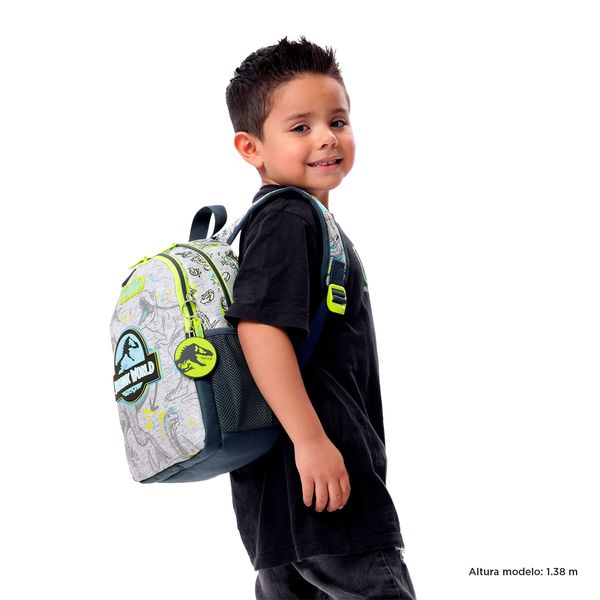 Mochila para Nino Jurassic World Pequeno Gris