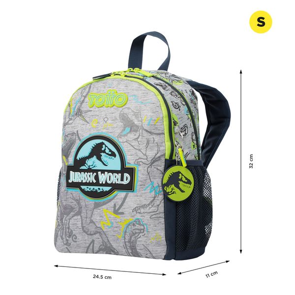 Mochila para Nino Jurassic World Pequeno Gris