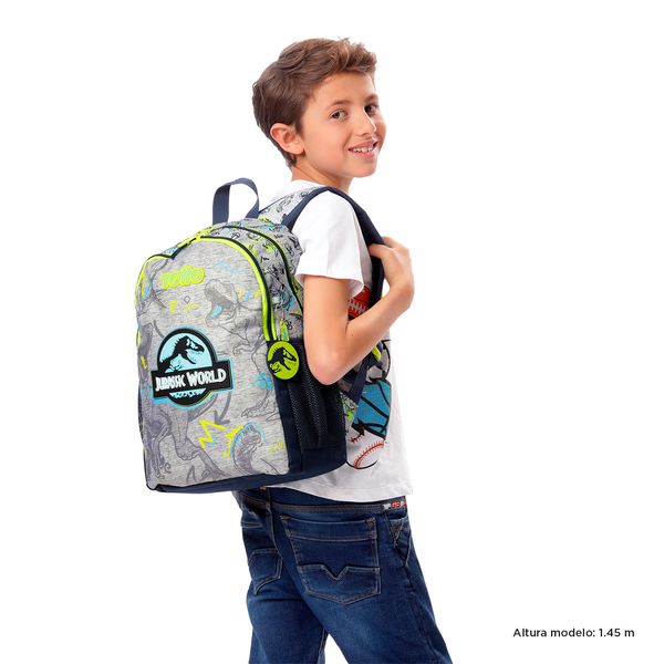 Mochila para Nino Jurassic World Mediano Gris