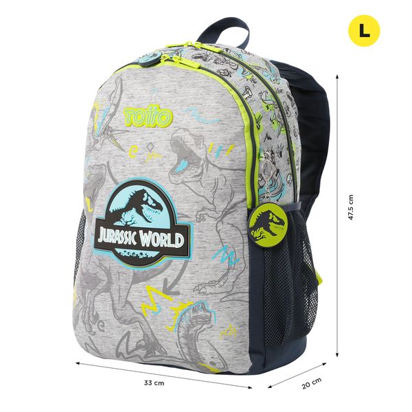 Mochila para Nino Jurassic World  Grande Gris