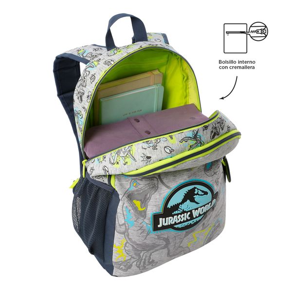 Mochila para Nino Jurassic World  Grande Gris