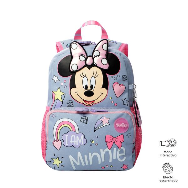 Mochila para Nina Minnie Pequeno Gris