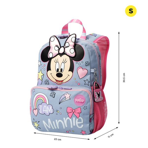 Mochila para Nina Minnie Pequeno Gris