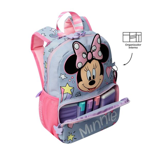 Mochila para Nina Minnie Pequeno Gris