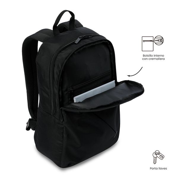 Combo 2 Mochilas Universitario  para hombre | Porta PC 13" y 15" | Rocky 2.0 Azul  y Soki Negro-1769784682196